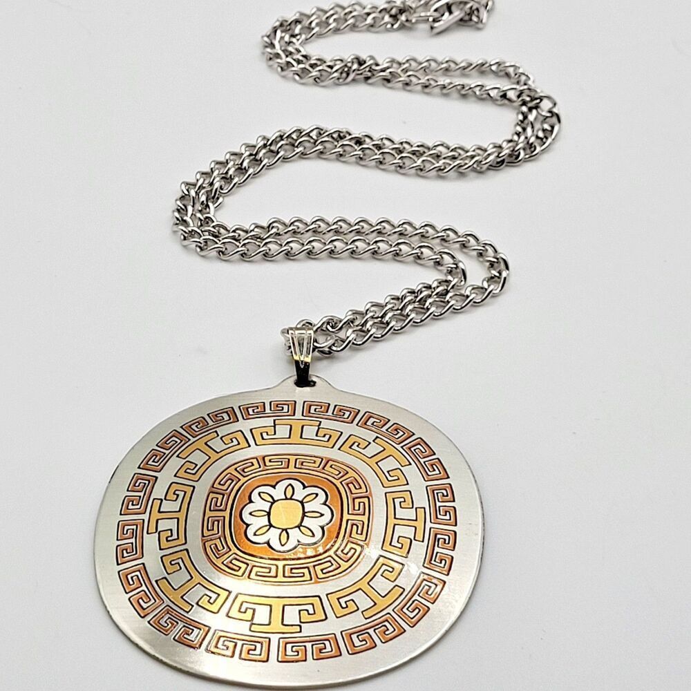 REED & BARTON Damascene Pendant Necklace 24in